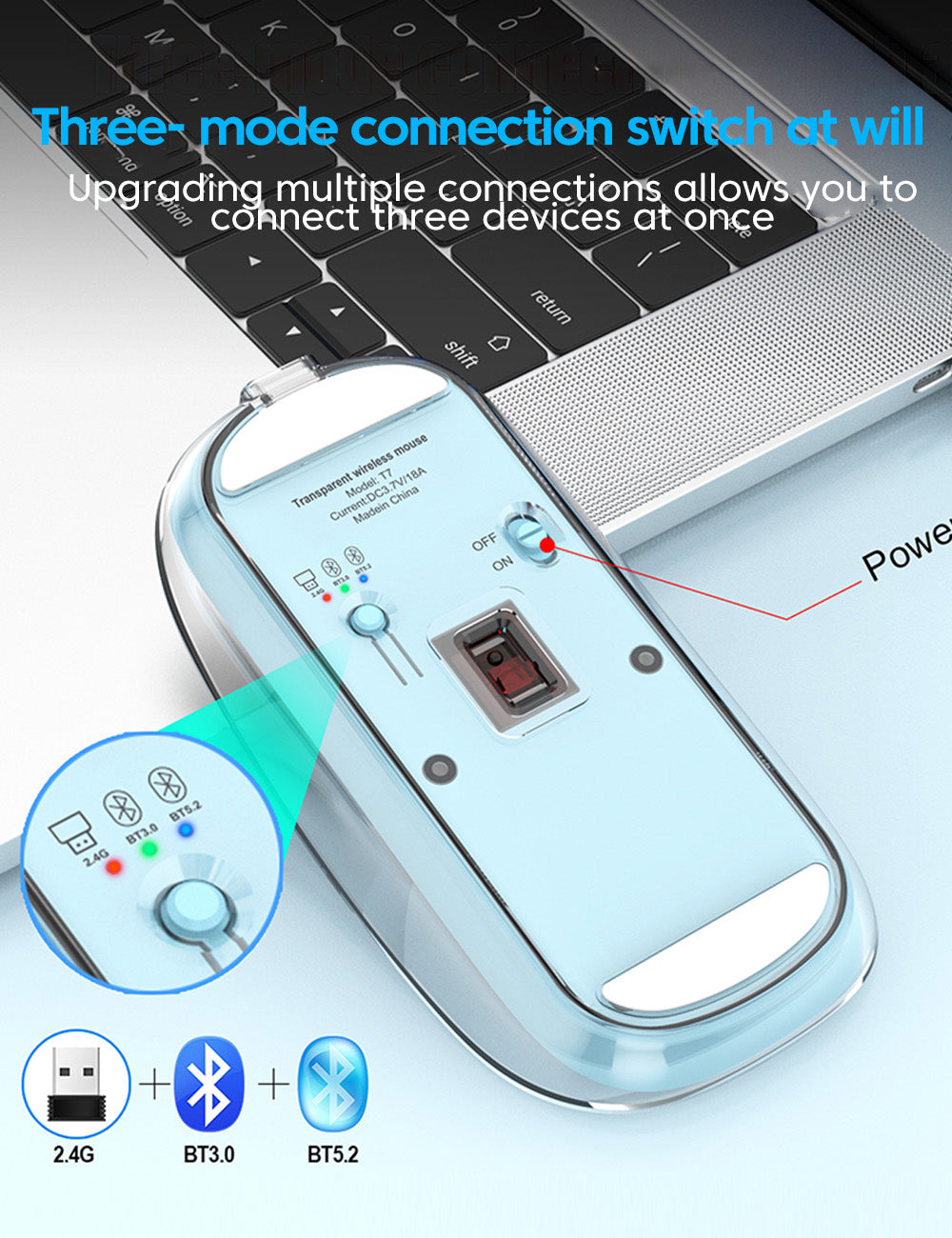 Wireless Transparent Mouse