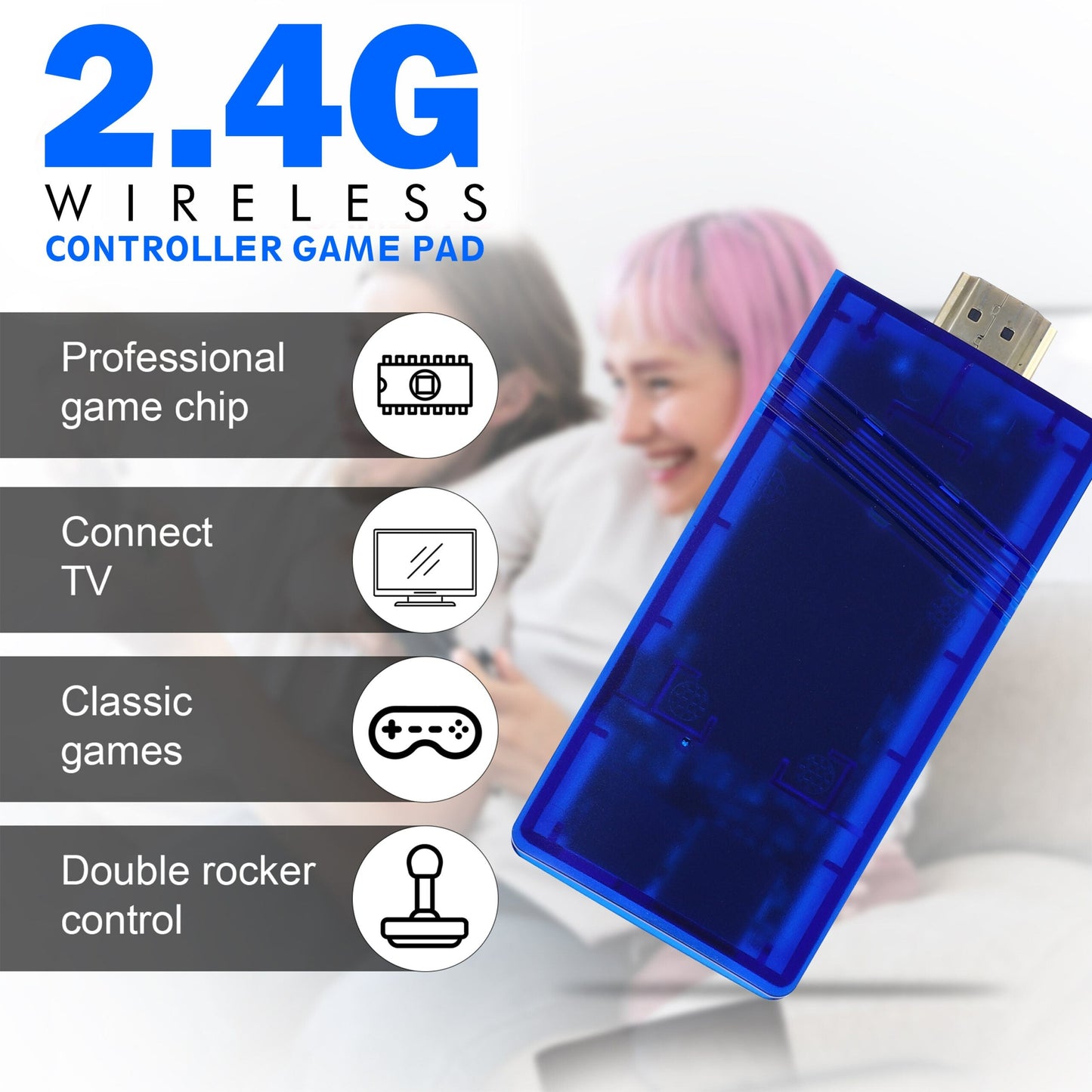 4K GS5 Mini Retro Wireless Game Console – Competitive Edition with Dual Controllers