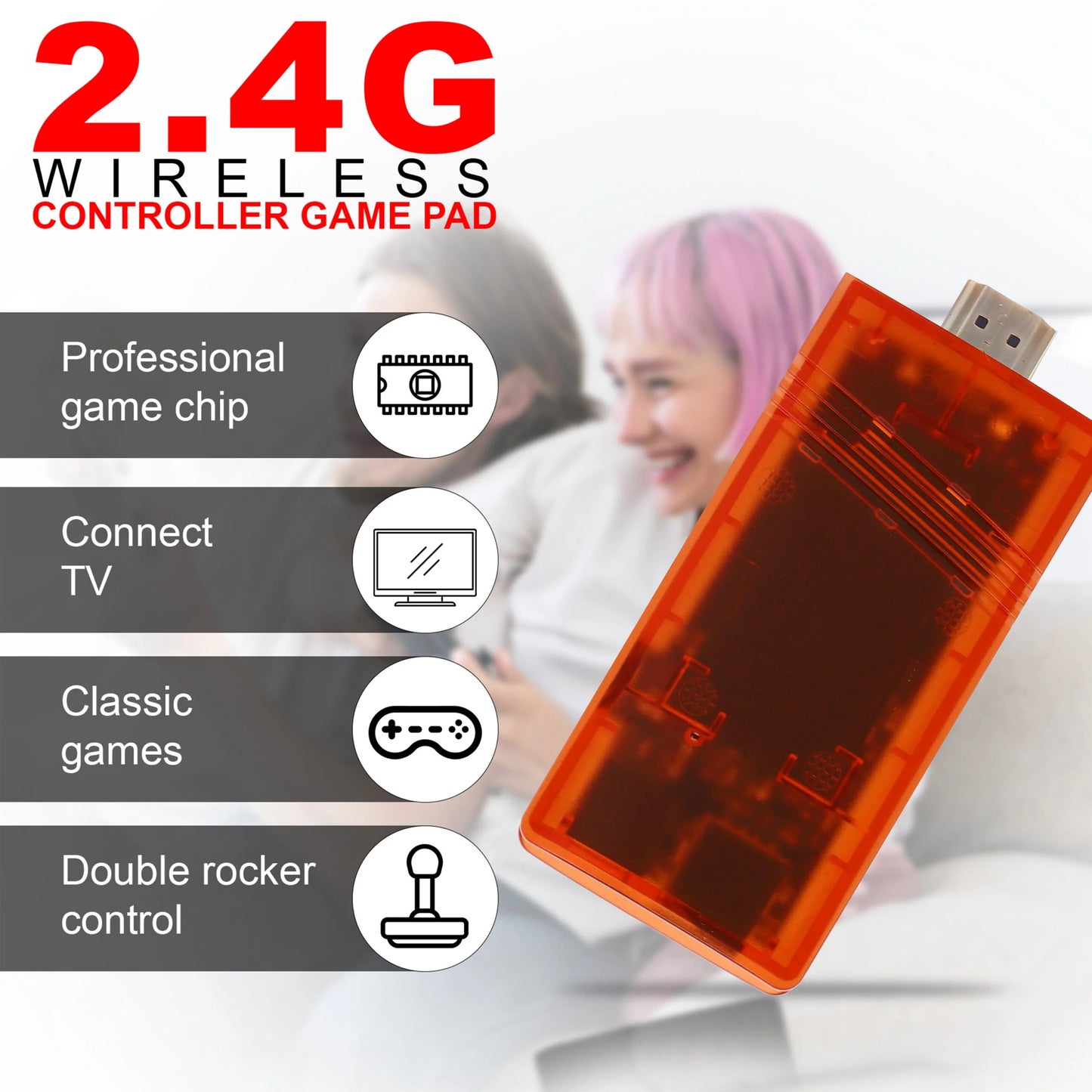 4K GS5 Mini Retro Wireless Game Console – Competitive Edition with Dual Controllers